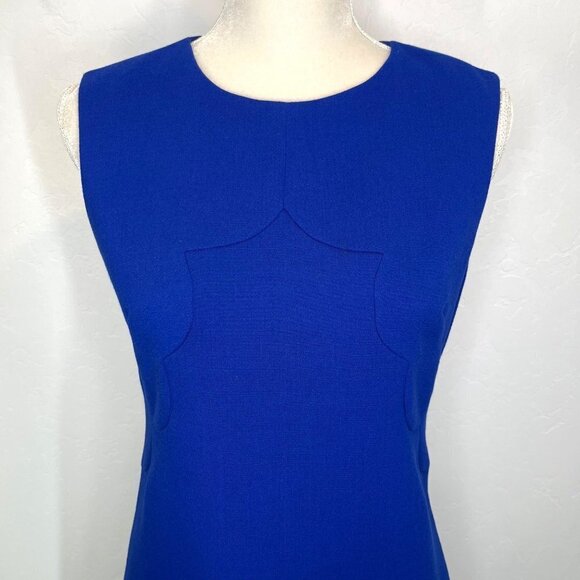 Eliza J. Sheath Career Dress Royal Blue sleeveless Size 6 Crewneck - Picture 2 of 7